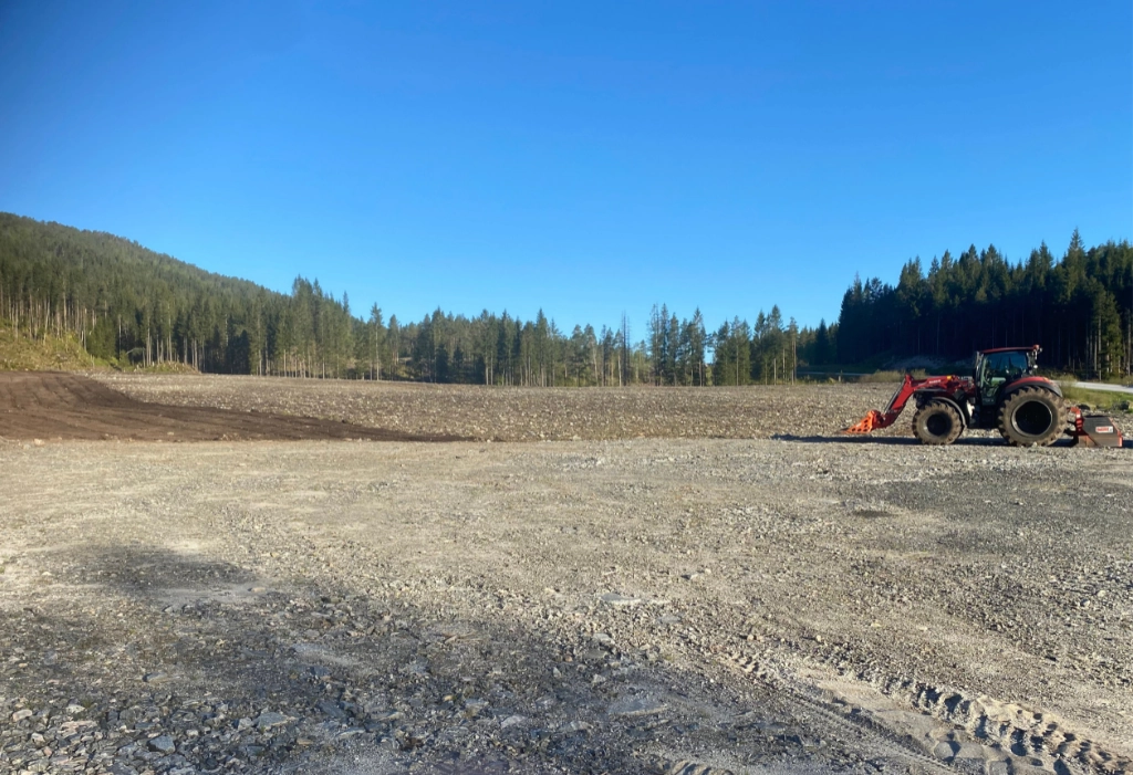 Fresing av massedeponi – Sande, E39 Myrmel/Lunde (Statens vegvesen)